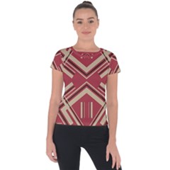 Abstract Pattern Geometric Backgrounds   Short Sleeve Sports Top  by Eskimos