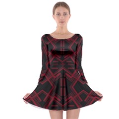 Abstract Pattern Geometric Backgrounds   Long Sleeve Skater Dress by Eskimos