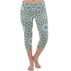 Mandala  Capri Yoga Leggings by zappwaits