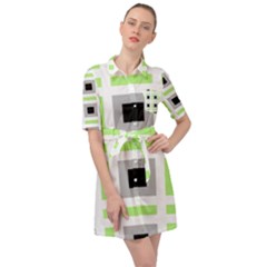 Agender Flag Plaid Belted Shirt Dress by WetdryvacsLair