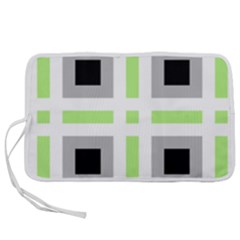 Agender Flag Plaid Pen Storage Case (m) by WetdryvacsLair