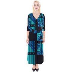 Folding For Science Quarter Sleeve Wrap Maxi Dress by WetdryvacsLair