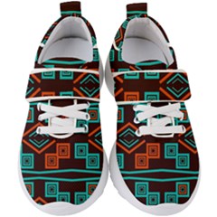 Abstract Pattern Geometric Backgrounds   Kids  Velcro Strap Shoes by Eskimos