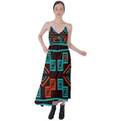 Abstract Pattern Geometric Backgrounds   Tie Back Maxi Dress by Eskimos