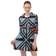 Abstract Geometric Design    Mini Skater Shirt Dress by Eskimos