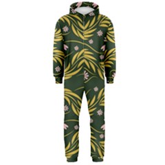 Folk Flowers Print Floral Pattern Ethnic Art Hooded Jumpsuit (men) by Eskimos