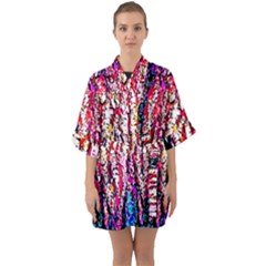 Colorful Bark Half Sleeve Satin Kimono  by 3cl3ctix