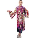 Colorful Bark Maxi Velour Kimono View1