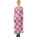 Sprinkled Donuts on Pink Button Up Boho Maxi Dress View1