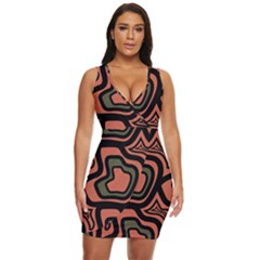 Abstract Pattern Geometric Backgrounds Draped Bodycon Dress by Eskimos