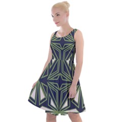 Abstract Pattern Geometric Backgrounds Knee Length Skater Dress by Eskimos