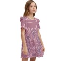 Folk flowers print Floral pattern Ethnic art Kids  Frilly Sleeves Pocket Dress View2