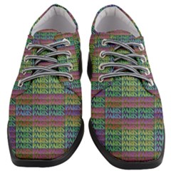 Paris Words Motif Colorful Pattern Women Heeled Oxford Shoes by dflcprintsclothing