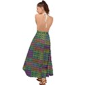 Paris Words Motif Colorful Pattern Backless Maxi Beach Dress View2