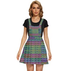 Paris Words Motif Colorful Pattern Apron Dress by dflcprintsclothing