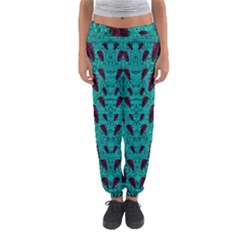 Leaves On Adorable Peaceful Captivating Shimmering Colors Women s Jogger Sweatpants by pepitasart