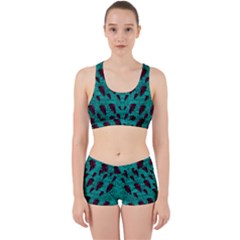 Leaves On Adorable Peaceful Captivating Shimmering Colors Work It Out Gym Set by pepitasart