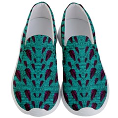 Leaves On Adorable Peaceful Captivating Shimmering Colors Men s Lightweight Slip Ons by pepitasart