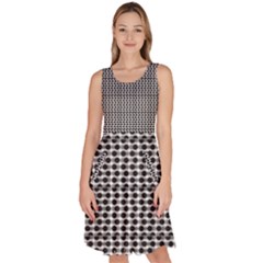 Diamond Pattern Knee Length Skater Dress With Pockets by Sparkle