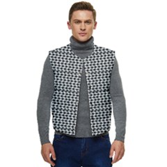 Diamond Pattern Men s Short Button Up Puffer Vest	 by Sparkle