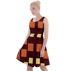 Abstract Pattern Geometric Backgrounds  Knee Length Skater Dress by Eskimos