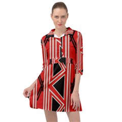 Abstract Pattern Geometric Backgrounds  Mini Skater Shirt Dress by Eskimos