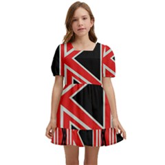 Abstract Pattern Geometric Backgrounds  Kids  Short Sleeve Dolly Dress