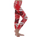 Folk flowers print Floral pattern Ethnic art Kids  Lightweight Velour Classic Yoga Leggings View3