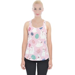 Cute Bunnies Easter Eggs Seamless Pattern Piece Up Tank Top by Jancukart