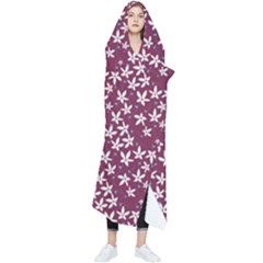 Small Flowers Pattern Wearable Blanket by Jancukart