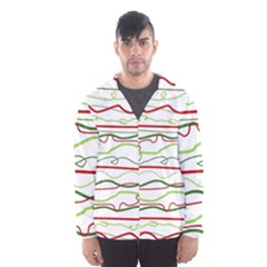 Scribble-pattern Men s Hooded Windbreaker by Jancukart