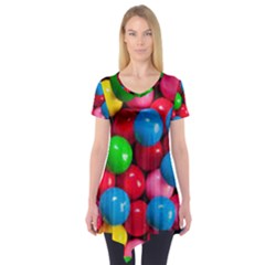 Bubble Gum Short Sleeve Tunic  by artworkshop