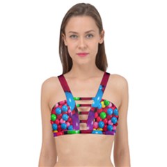 Bubble Gum Cage Up Bikini Top by artworkshop