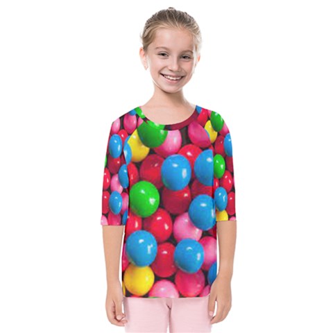 Bubble Gum Kids  Quarter Sleeve Raglan Tee by artworkshop