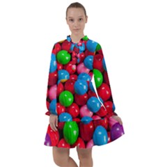 Bubble Gum All Frills Chiffon Dress by artworkshop