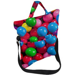 Bubble Gum Fold Over Handle Tote Bag by artworkshop