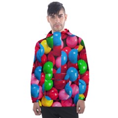 Bubble Gum Men s Front Pocket Pullover Windbreaker by artworkshop