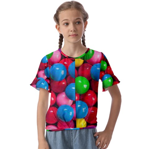 Bubble Gum Kids  Cuff Sleeve Scrunch Bottom Tee by artworkshop