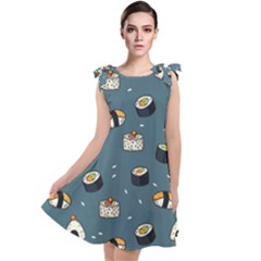 Sushi Pattern Tie Up Tunic Dress by Jancukart