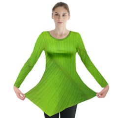 Banana Leaf Long Sleeve Tunic  by artworkshop