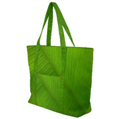 Banana Leaf Zip Up Canvas Bag by artworkshop