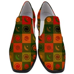 Space Pattern Multicolour Women Slip On Heel Loafers by Jancukart