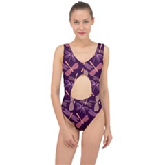 Dragonfly-pattern-design Center Cut Out Swimsuit by Jancukart