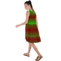 Ombre Green and Red Frill Swing Dress View2