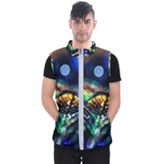 Peacock Feather Drop Men s Puffer Vest by artworkshop