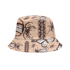 Vintage-drawn-insect-seamless-pattern Inside Out Bucket Hat by Jancukart