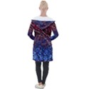 Autumn Fractal Forest Background Longline Hooded Cardigan View2