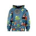 Seamless-pattern-with-sailing-cartoon Kids  Pullover Hoodie View1