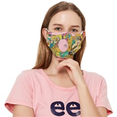 Cartoon Wallpapers Fitted Cloth Face Mask (adult) by Jancukart