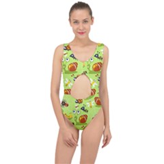 Little-animals-cartoon Center Cut Out Swimsuit by Jancukart